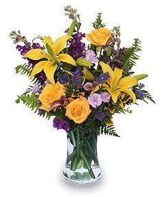 Red Purple Yellow Flower Logo - STELLAR YELLOW Flower Arrangement in Inola, OK - RED BARN FLOWERS ...