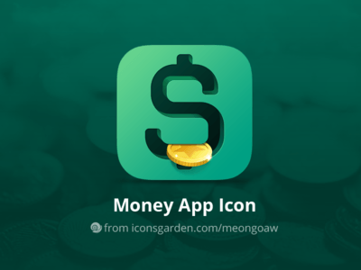 Money App Logo - Money Coin app icon. icon. App icon, App Icon Design, App