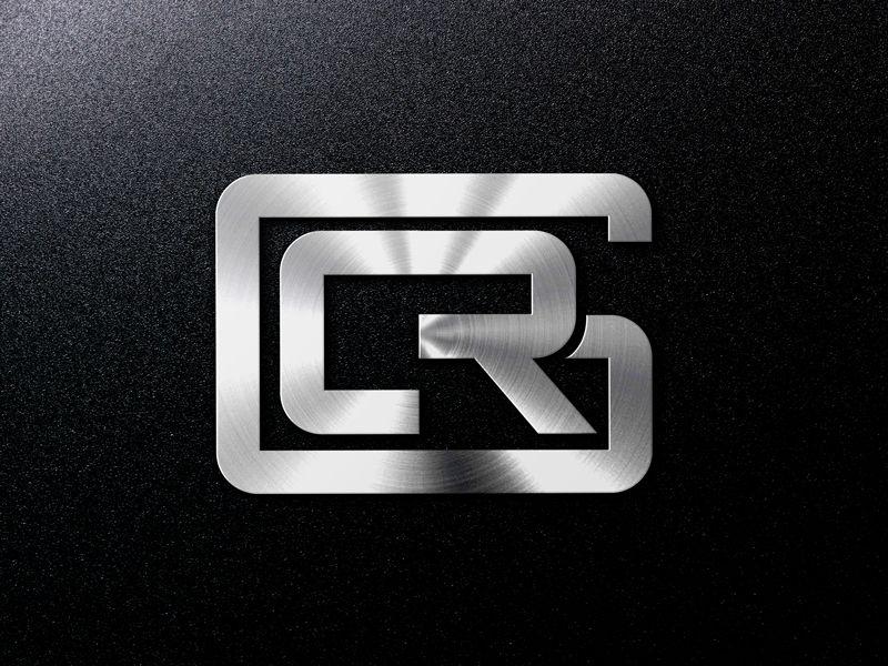 Steel Logo - CRG Metal Brushed Steel Logo On Black Mockup by Bradley Lancaster ...