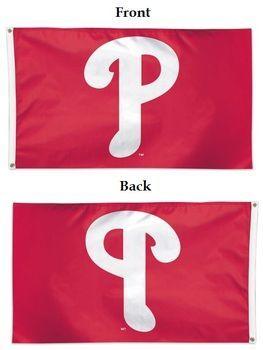 Wide Red P Logo - Officially Licensed Philadelphia Phillies flag. Size: 3' wide x 5 ...