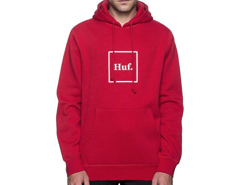 Wide Red P Logo - RODEO BROS: HUF Hough parka Lady's men unisex size grain sweat shirt