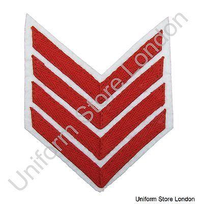 Wide Red P Logo - Chevron Red on White 100mm Wide 4 Bars R1561