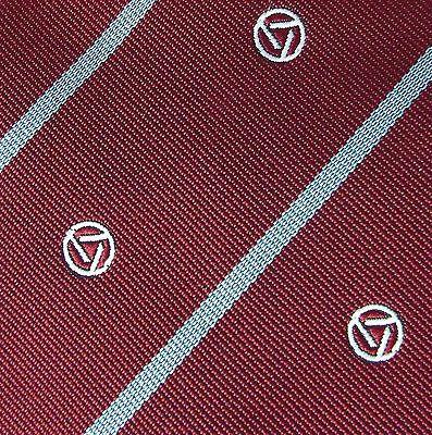 Wide Red P Logo - Vintage tie Ernex corporate wide tie Logo & stripes