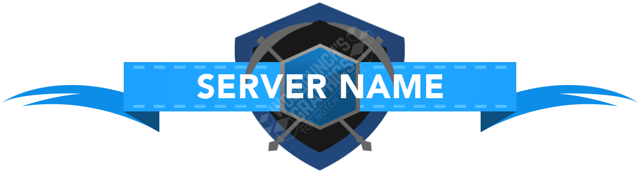 Blue Server Logo - 2 Minecraft Skyblock Logo Templates – Woodpunch's Graphics Shop