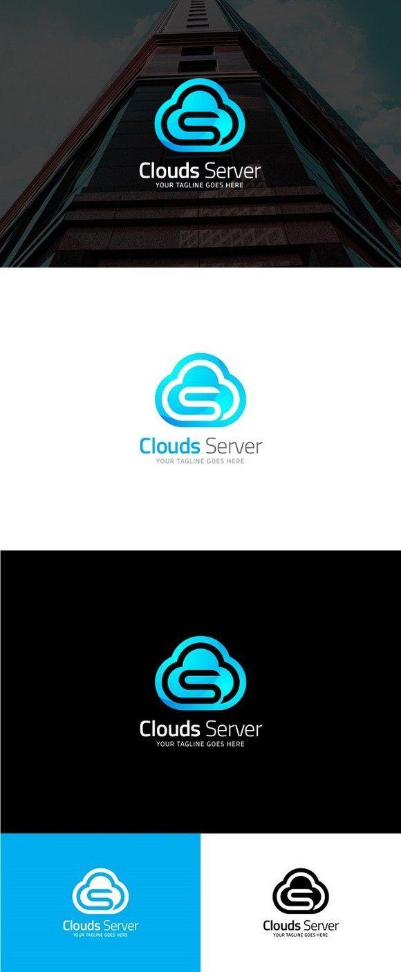 Blue Server Logo - Cloud Server Logo Template. Logo Templates. $30.00 | Logo Templates ...
