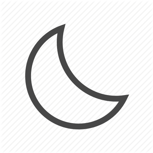 Clear Moon Logo - Clear, moon, night, weather icon