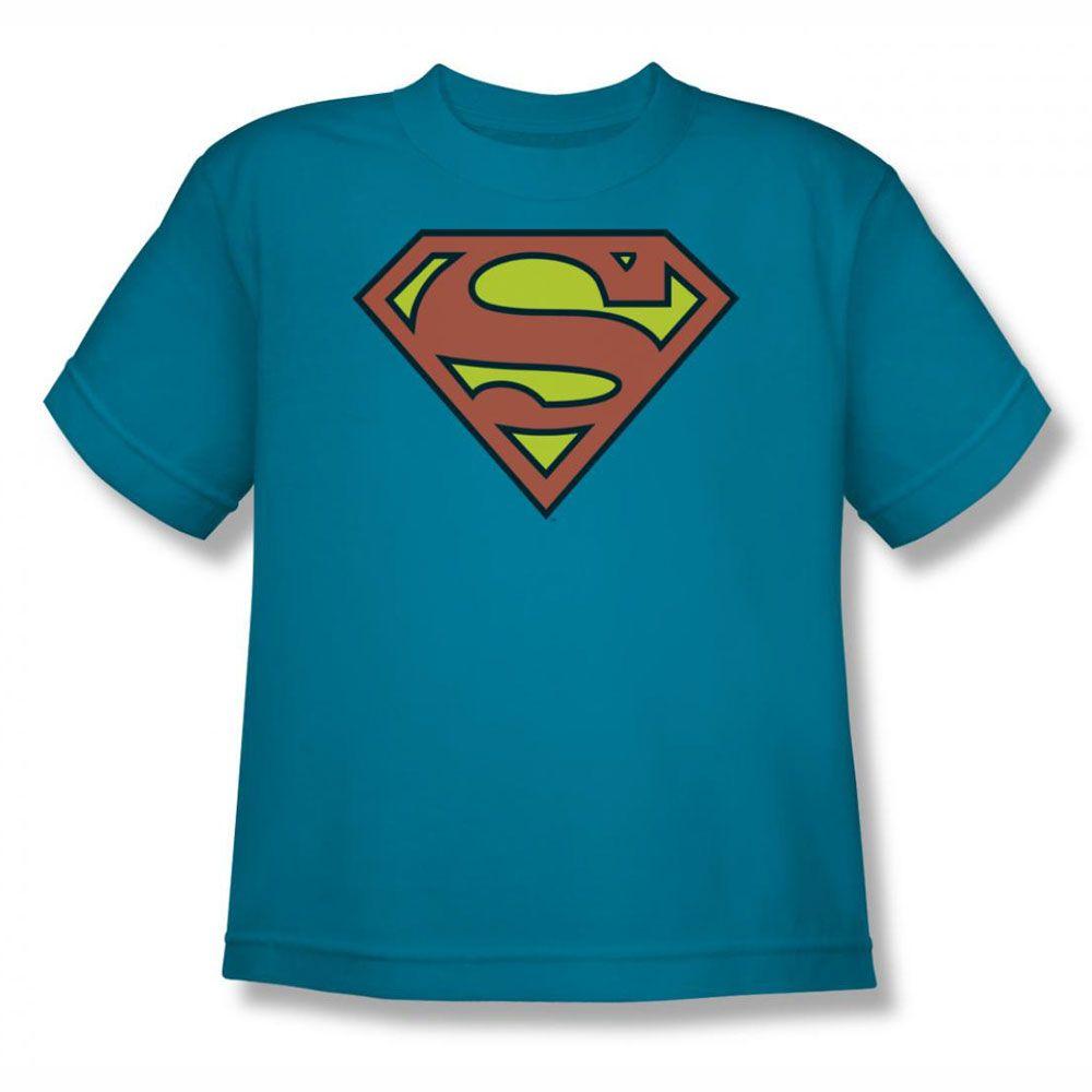 Turquoise Superman Logo - DC Comics Superman Logo turquoise youth teen t-shirt