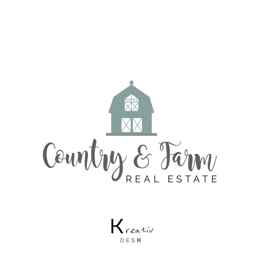 Barn Logo - Farm Logo Design. Barn Logo Design. Handmade Barn Logo. Cottage Logo