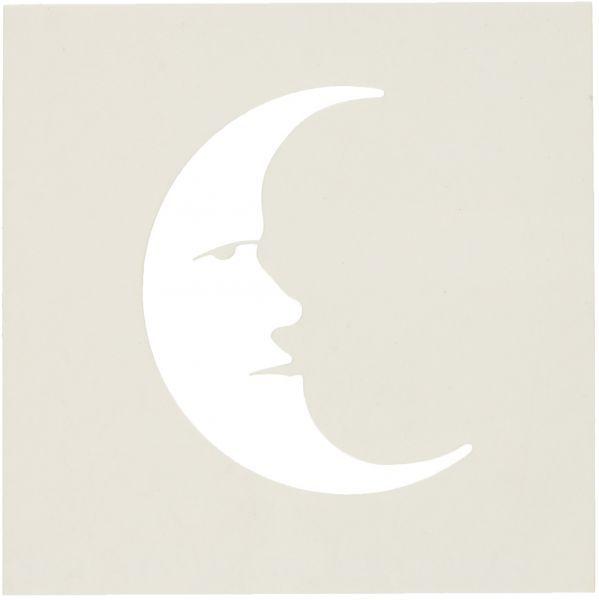 Clear Moon Logo - Judikins KS414 Kite Petite Stencil, Square Man In The Moon