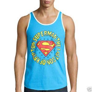 Turquoise Superman Logo - Officially Licensed Superman Turquoise Tank Top Super hero DC COMICS ...