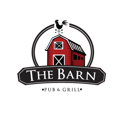 Barn Logo - Create a 'rustic, red barn' logo for a pub & grill. Logo design contest