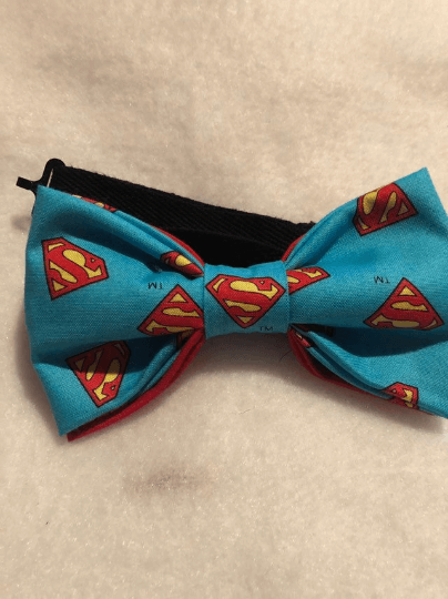 Turquoise Superman Logo - Superman logo bow tie ~ General Store