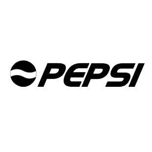 Black and White Pepsi Logo - Pepsi logo famous logos decals, decal sticker