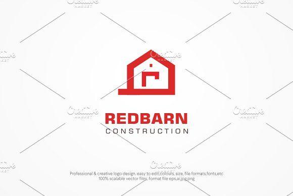 Barn Logo - red barn logo template Logo Templates Creative Market