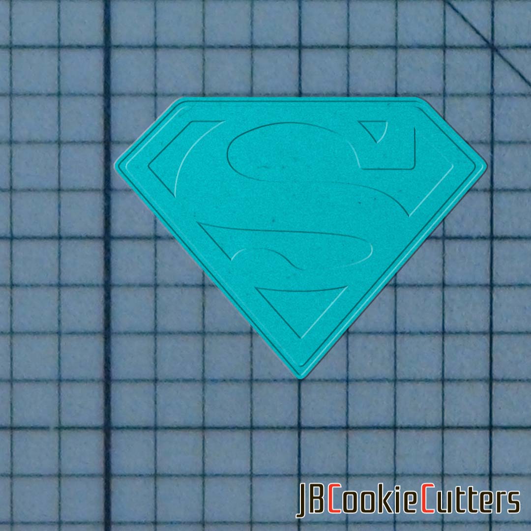 Turquoise Superman Logo - Superman Logo 227-435 Cookie Cutter and Stamp