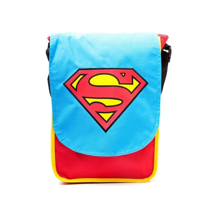 Turquoise Superman Logo - Superman - Messenger Bag with Superman Logo Gamestop