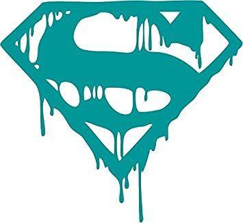 Turquoise Superman Logo - Amazon.com: SUPERMAN SYMBOL LOGO DRIPPING MELTING DECAL STICKER ...