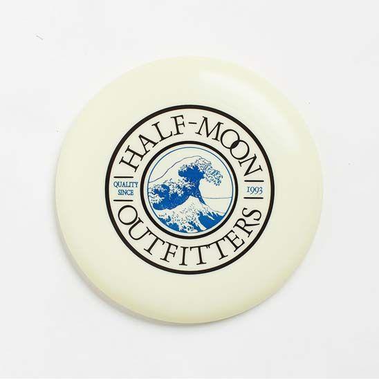 Clear Moon Logo - The Half Moon Outffiters Wave Logo Frisbee Features The Half Moon