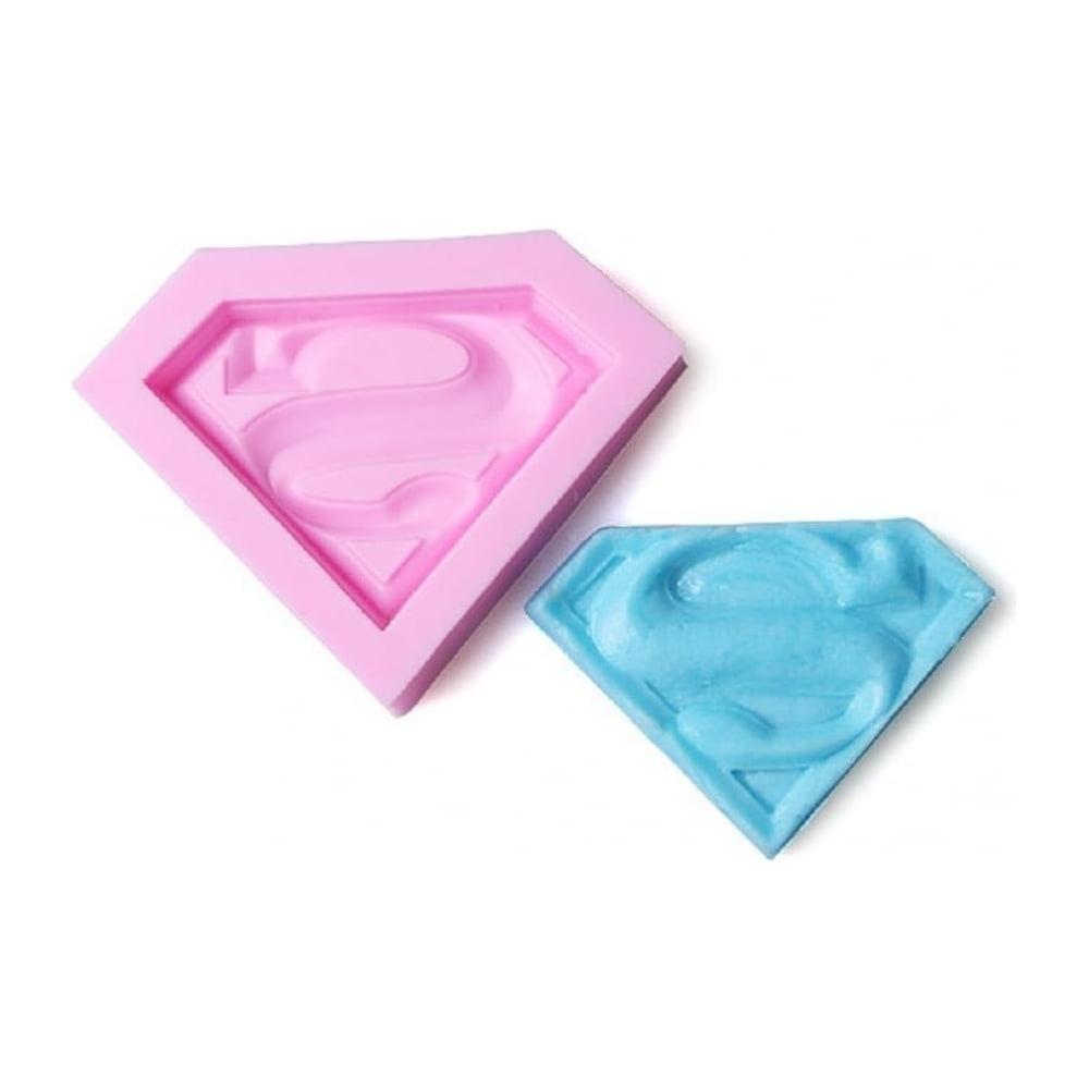 Turquoise Superman Logo - SUPERMAN badge silicone cake icing sugarcraft mould - from only £4.21