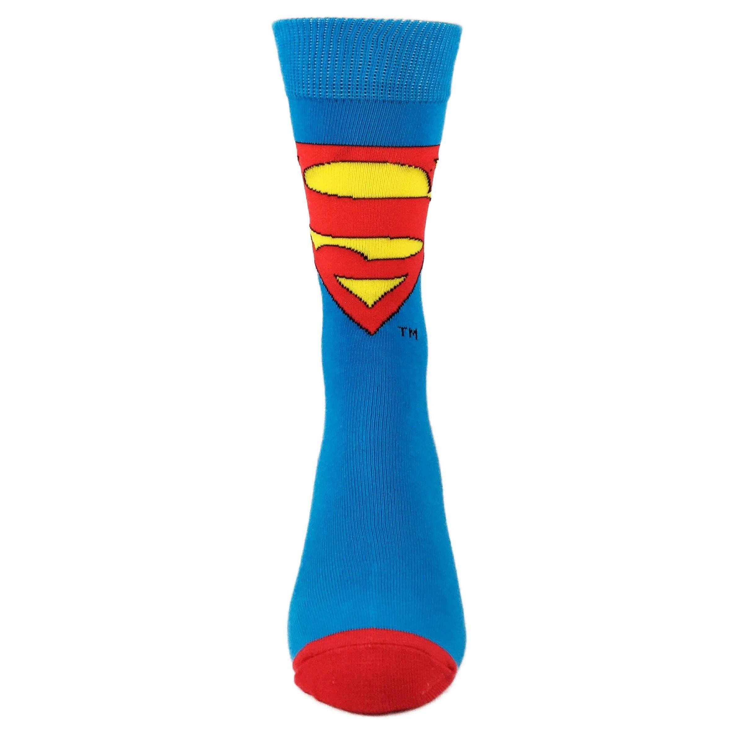 Turquoise Superman Logo - DC Comics Superman Logo Socks