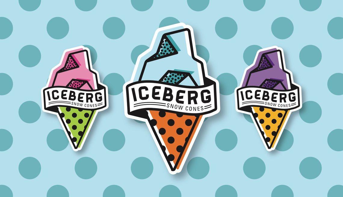 Snow Cone Logo - Iceberg