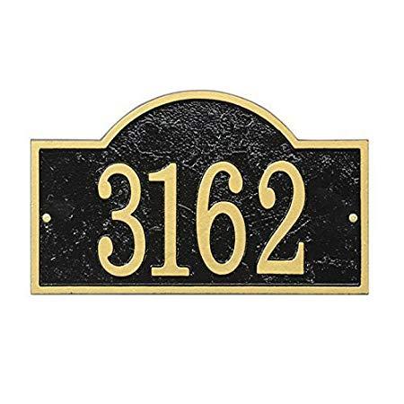 Gold and Black House Logo - Whitehall Fast Easy Fast Easy Arch House Numbers Plaque Black/Gold ...