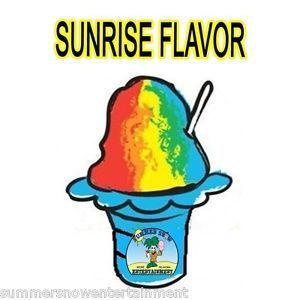 Snow Cone Logo - SUNRISE SYRUP MIX SNOW CONE/ SHAVED ICE Flavor GALLON CONCENTRATE #1 ...