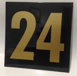 Gold and Black House Logo - Gold on Black house number signs / 150m x 150mm