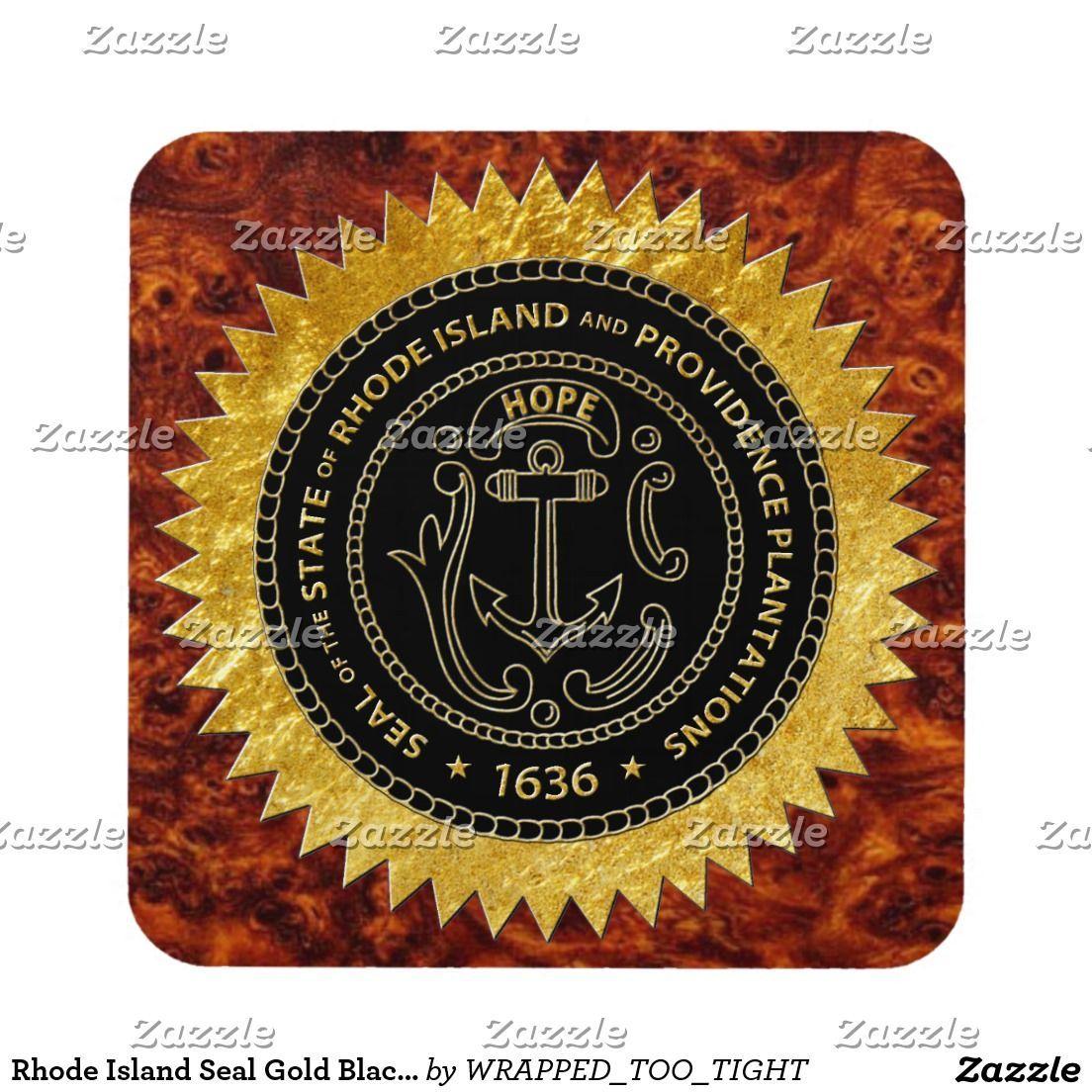 Gold and Black House Logo - Rhode Island Seal Gold Black Burl Drink Coaster | Ideas for the ...