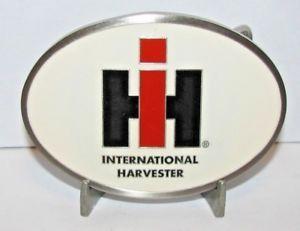 Case New Holland Logo - International Harvester IH LOGO Pewter & Epoxy Belt Buckle Case New ...