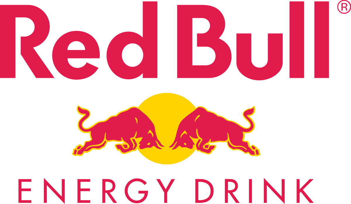 Yellow Person Holding Sun Logo - Red Bull