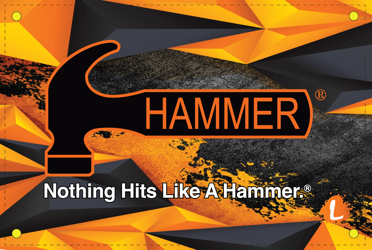 Hammer Triangle Logo - Hammer Dye Sublimated Banner Style 0242