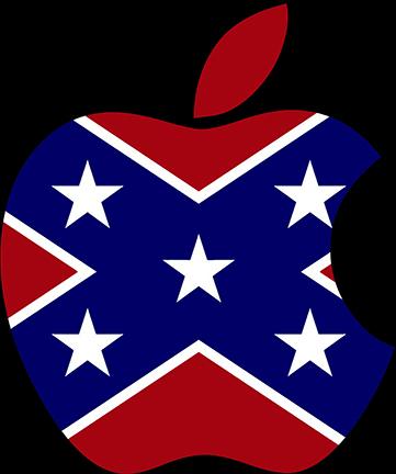 New 2016 Small Apple Logo - Confederate Apple Logo – Sticker Samurai