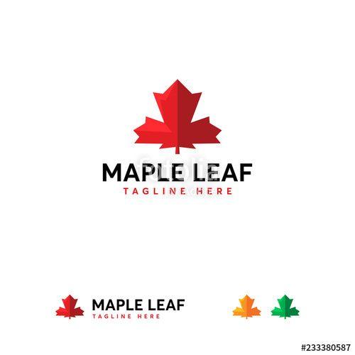Canadian Leaf Logo - Canadian maple Leaf logo designs cocnept vector, Red leaf logo ...