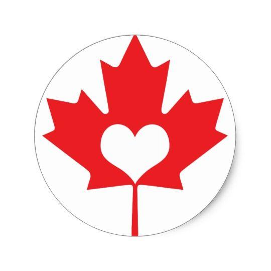 Canadian Leaf Logo - Canada Maple Leaf Logo Stickers & Labels | Zazzle UK