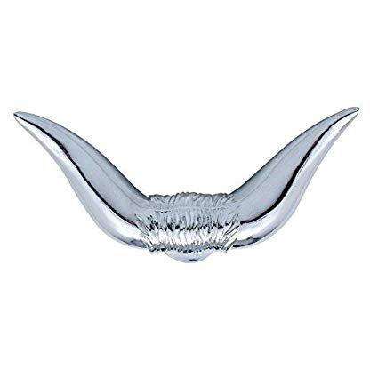 Bullhorn Logo - Amazon.com: CPW (tm) Chrome American Bull Horn Hood Ornament Emblem ...