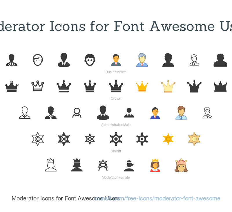 Awesome Crown Logo - Moderator - Free Icon Pack at Icons8