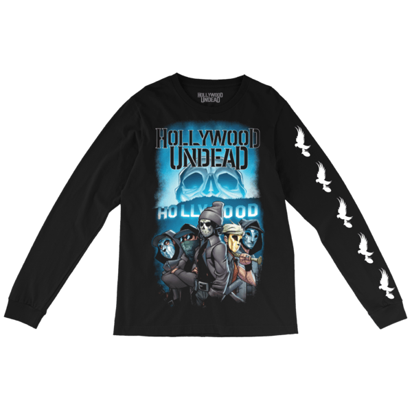 Hollywood Undead Logo - Comic Crew Long Sleeve | Hollywood Undead