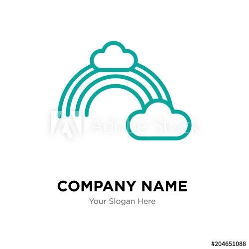 Rainbow Company Logo - Rainbow company logo design template, colorful vector icon for your ...