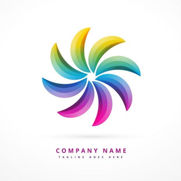 Rainbow Company Logo - Abstract logo with rainbow colors Vector