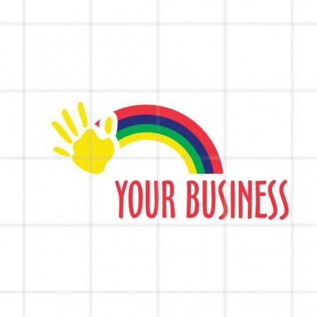 Rainbow Company Logo - Fun Hand and Rainbow Logo Design. Bizzy Bizzy. An Experiential
