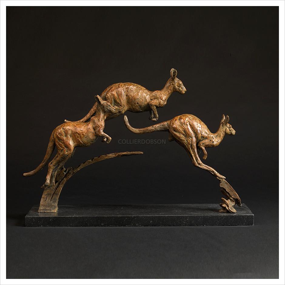 Bronze Kangaroo Logo - Hamish Mackie | Bronze Sculpture | Kangaroo | Available from Collier ...