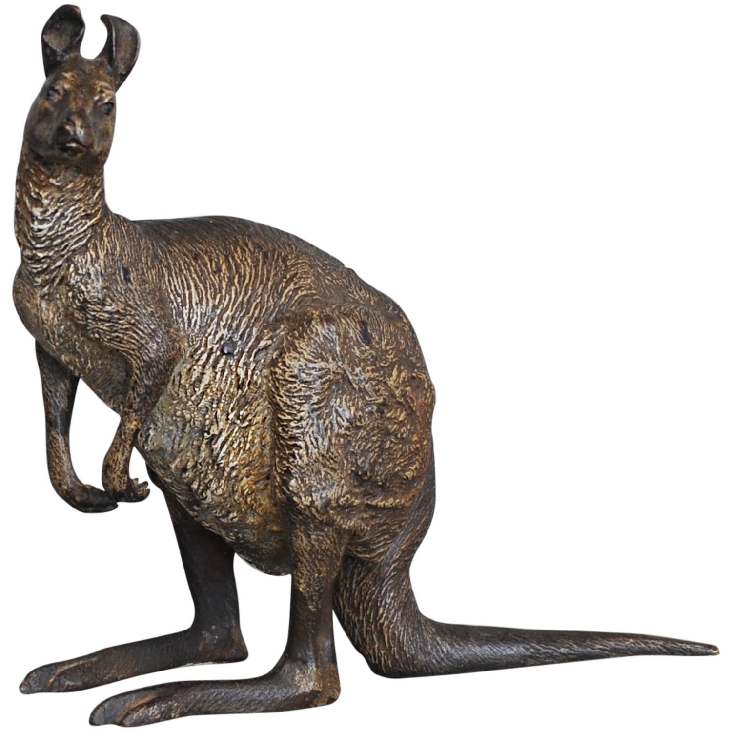 Bronze Kangaroo Logo - An attractive Vienna Bronze kangaroo, signed Bergman, circa 1900 ...