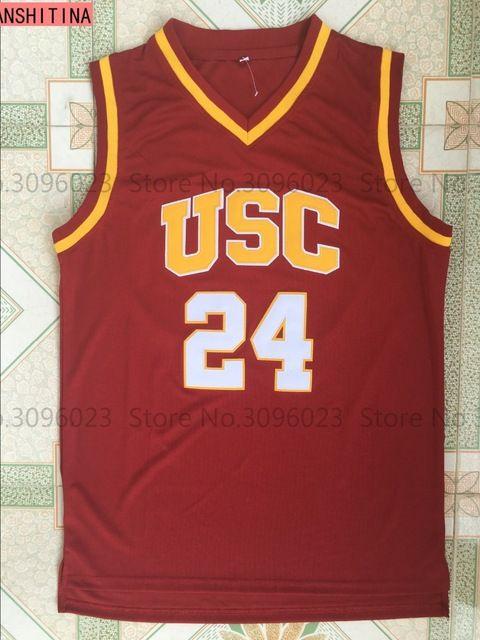 Red Mamba Logo - BRIAN SCALABRINE Red Mamba USC Trojans College Basketball Jersey Embroidery Stitched Customize Any Number Name In Basketball Jerseys From Sports &