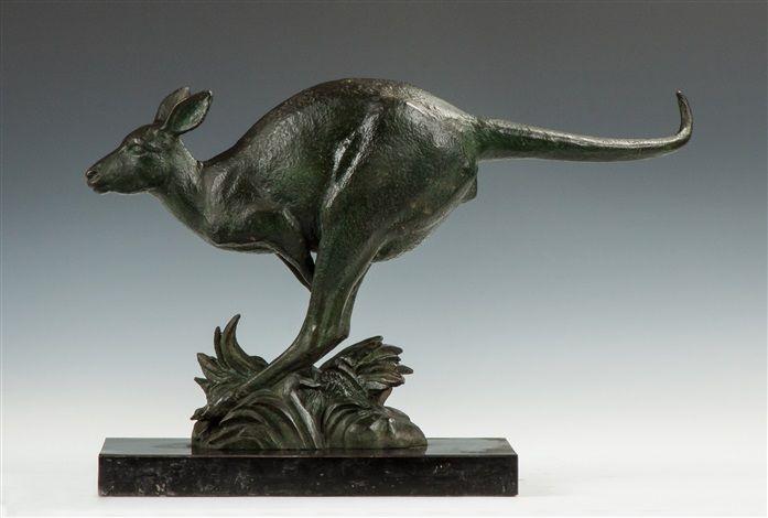 Bronze Kangaroo Logo - Bronze Kangaroo Sculpture by Katharine Ward Lane Weems on artnet