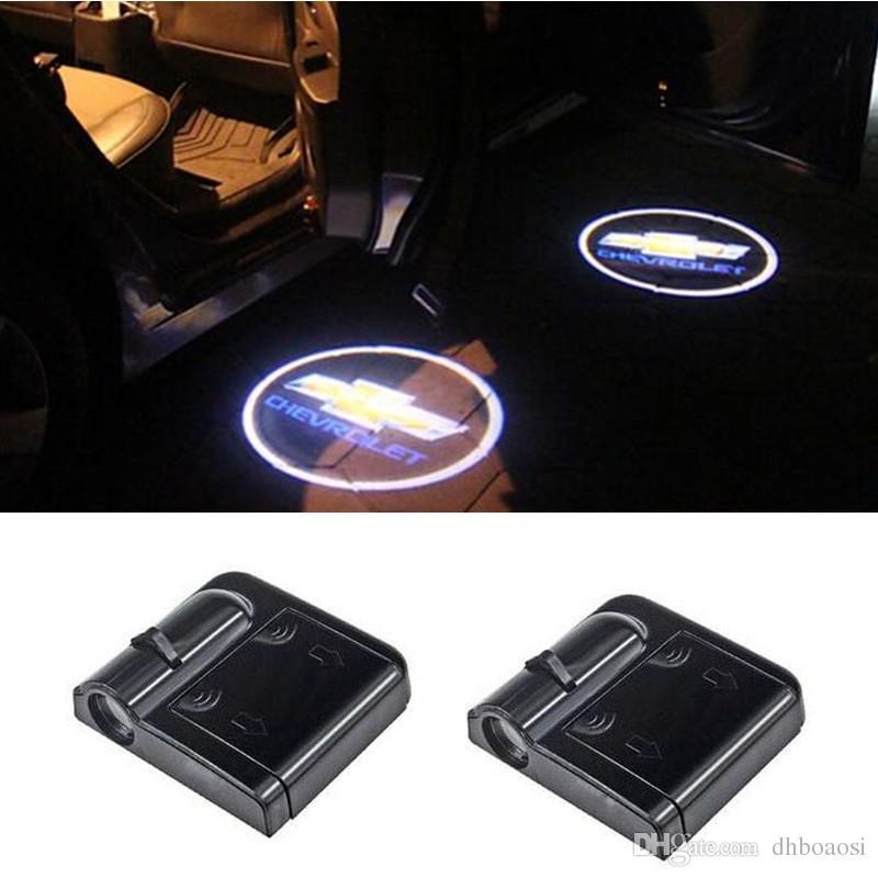 Camaro Car Logo - 2019 Wireless Led Car Logo Emblem Door Welcome Light For Chevrolet ...