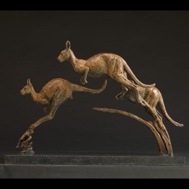 Bronze Kangaroo Logo - Bronze Kangaroo Sculpture by Hamish Mackie in Limited Edition