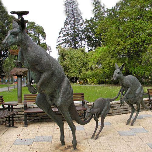 Bronze Kangaroo Logo - Bronze Kangaroo Garden Sculpture-Vincentaa Sculpture