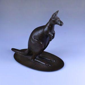 Bronze Kangaroo Logo - Rare Antique Australian Bronze Kangaroo figure on base, Stokes ...