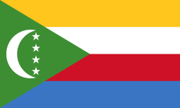 Striped Green Yellow Triangle Logo - Flag of the Comoros